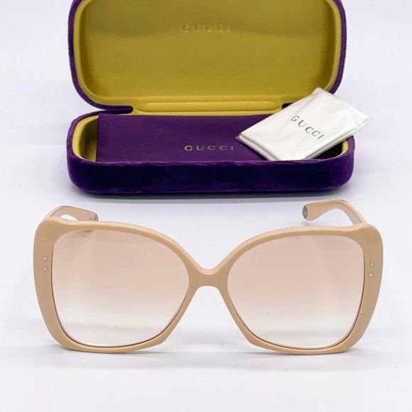 Sale! New Gucci Women\'s 62mm Beige Sunglasses! main image 6
